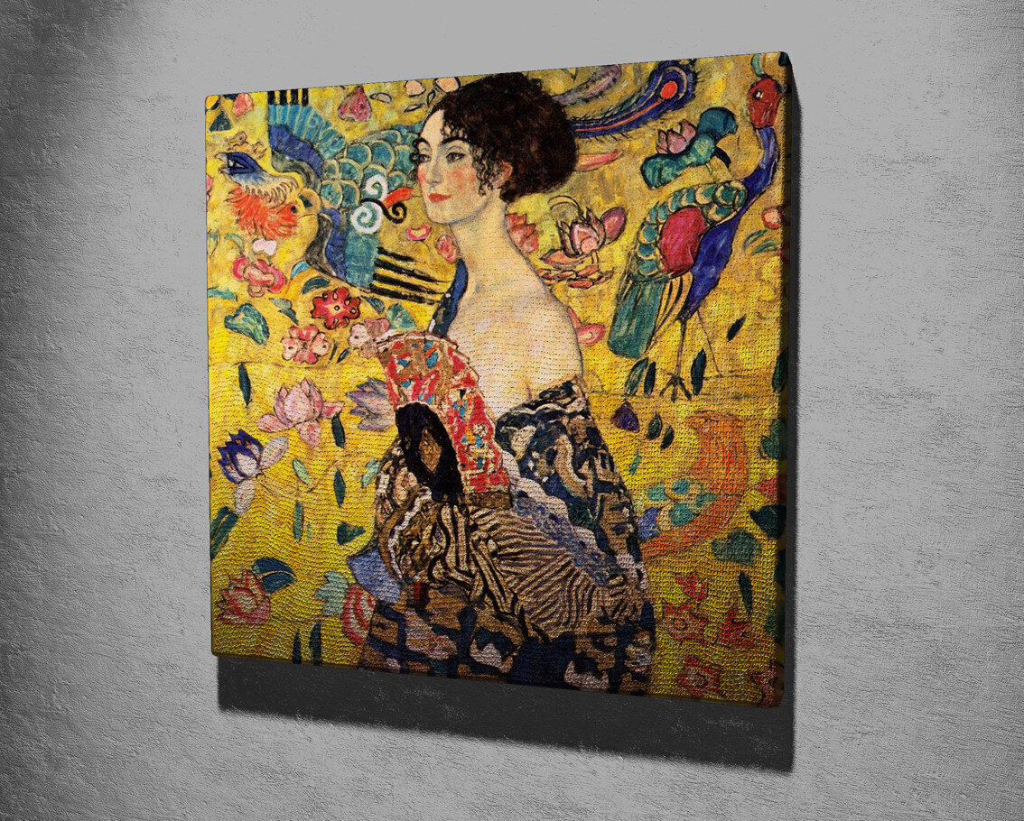 Reproduktsioon Lady with Fan (Gustav Klimt) hind ja info | Seinapildid | kaup24.ee