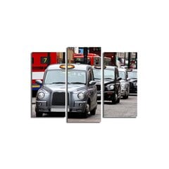 Kolmeosaline reproduktsioon Taxi hind ja info | Seinapildid | kaup24.ee