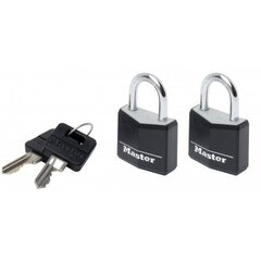 Tabalukk 30 mm, 2 tk, Masterlock 9130EURTBLK hind ja info | Lukud | kaup24.ee