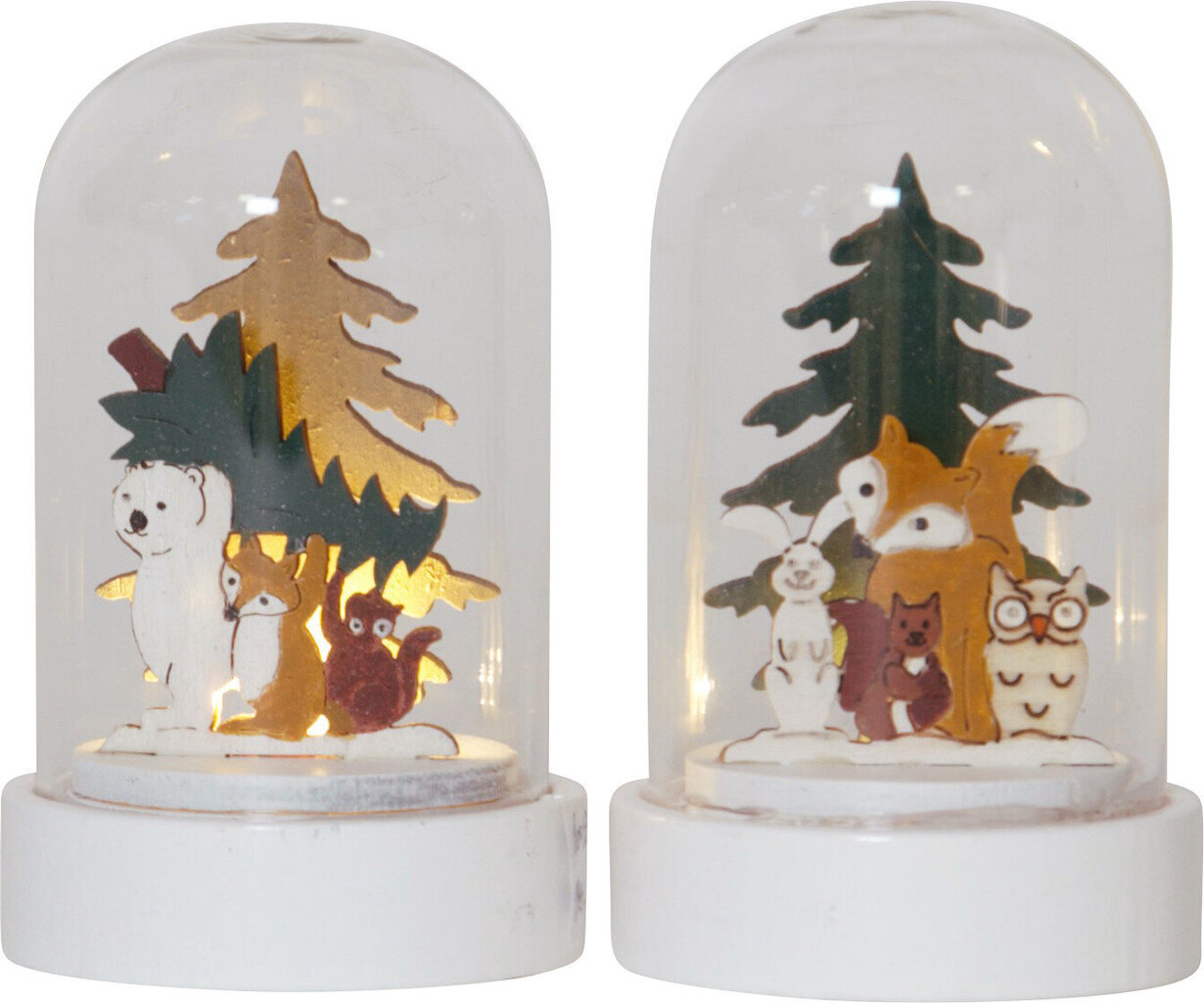 Dekoratsioon Forest Friends 9 cm, 2 tk karbis, 2 x 1 Led, patareitoide, IP20 hind ja info | Jõulukaunistused | kaup24.ee