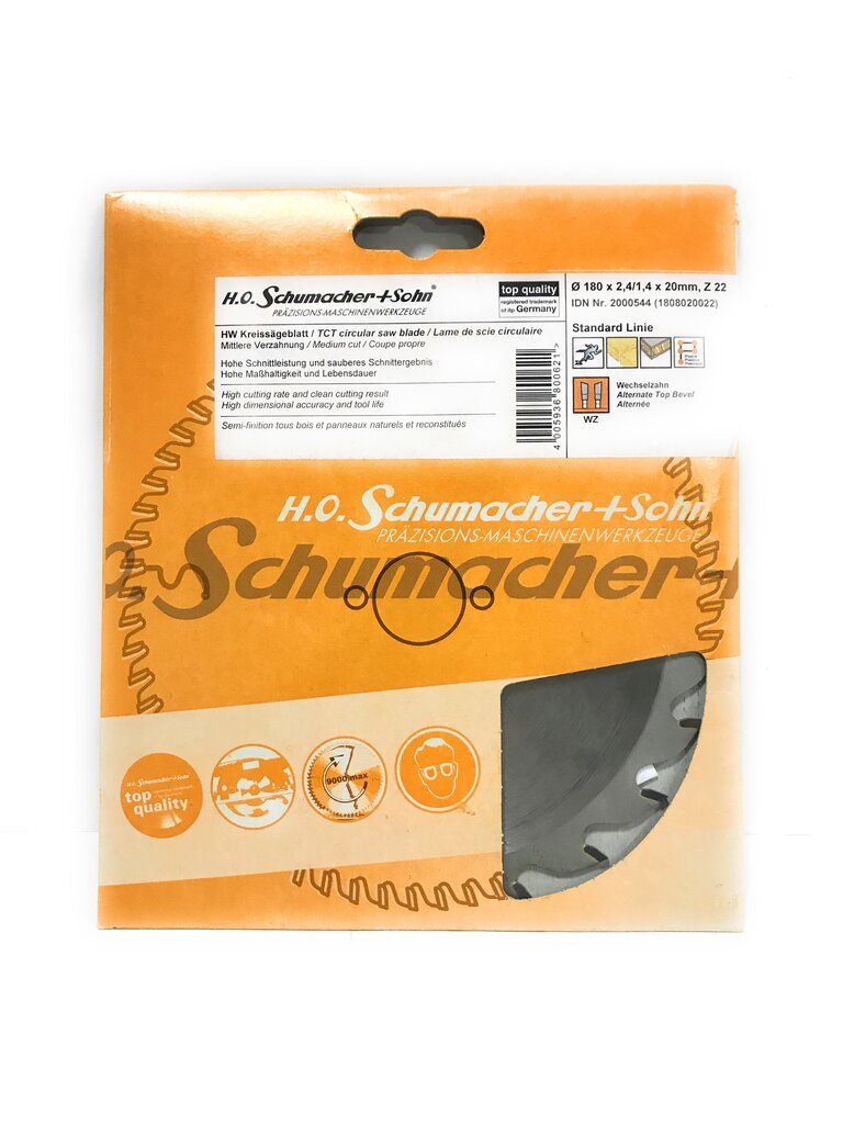 Puidu lõikeketas 165 x 2,4/1,4 x 20mm, Z-20 H.O Schumacher+Sohn цена и информация | Aiatööriistade lisatarvikud | kaup24.ee