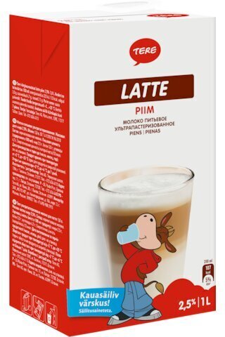 Piim Latte/UHT 2,5% 1l, Tere hind ja info | Piimatooted | kaup24.ee