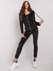 Женский велюровый спортивный комплект Rue Paris, черный цена и информация | Спортивная одежда для женщин | kaup24.ee