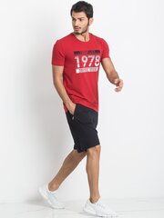 Мужская красная футболка TOMMY LIFE. цена и информация | Мужские футболки | kaup24.ee