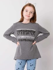 Серая блуза для девочки с кожаными вставками цена и информация | Рубашки для девочек | kaup24.ee