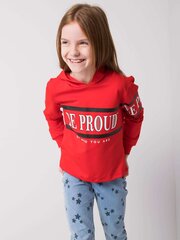 Красная кофточка для девочки с аппликацией. цена и информация | Рубашки для девочек | kaup24.ee