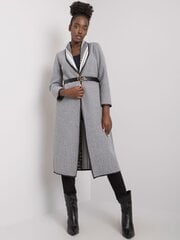 серое меланжевое пальто с поясом kathy цена и информация | Женские пальто | kaup24.ee