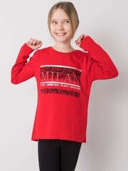 Tüdrukute pluus, punane цена и информация | Рубашки для девочек | kaup24.ee