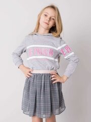 Серая толстовка для девочки со стразами и надписями. цена и информация | Рубашки для девочек | kaup24.ee