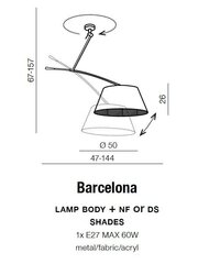 Azzardo lambiraam Barcelona AZ2288 цена и информация | Люстры | kaup24.ee