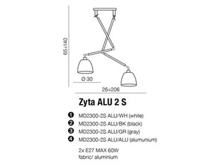 Azzardo valgustiraam Zyta AZ2301 hind ja info | Rippvalgustid | kaup24.ee