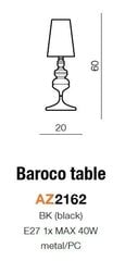 Azzardo laualamp Baroco AZ2162 hind ja info | Laualambid | kaup24.ee