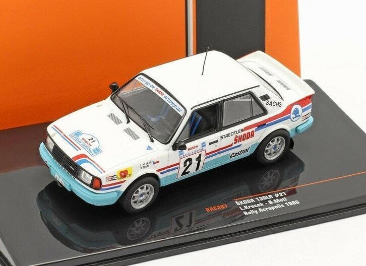 Skoda 130 LR # 21 Rallye Akropolis 1986 L. Krecek / B. Motl IXO 1:43 цена и информация | Mudelautode kollektsioneerimine | kaup24.ee