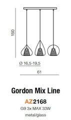 Azzardo rippvalgusti Gordon AZ2168 hind ja info | Rippvalgustid | kaup24.ee