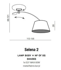 Каркас светильника Azzardo Selena AZ2284 цена и информация | Люстры | kaup24.ee