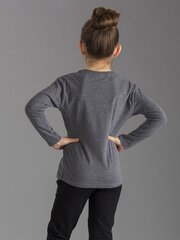 Серая блуза для девочки с кожаными вставками цена и информация | Рубашки для девочек | kaup24.ee