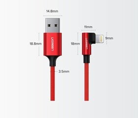 Ugreen кабель, USB - Молния, 1 м цена и информация | Borofone 43757-uniw | kaup24.ee