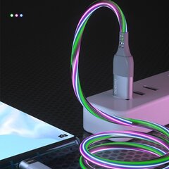 Дата-кабель Dudao USB - micro USB Flowing Light 5 A, 1 м, серый (L9XM) цена и информация | Кабели для телефонов | kaup24.ee