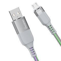 Кабель Dudao USB - micro USB 1 м 3 А со светодиодным индикатором зарядки, серый (L7xM Micro) цена и информация | Кабели для телефонов | kaup24.ee