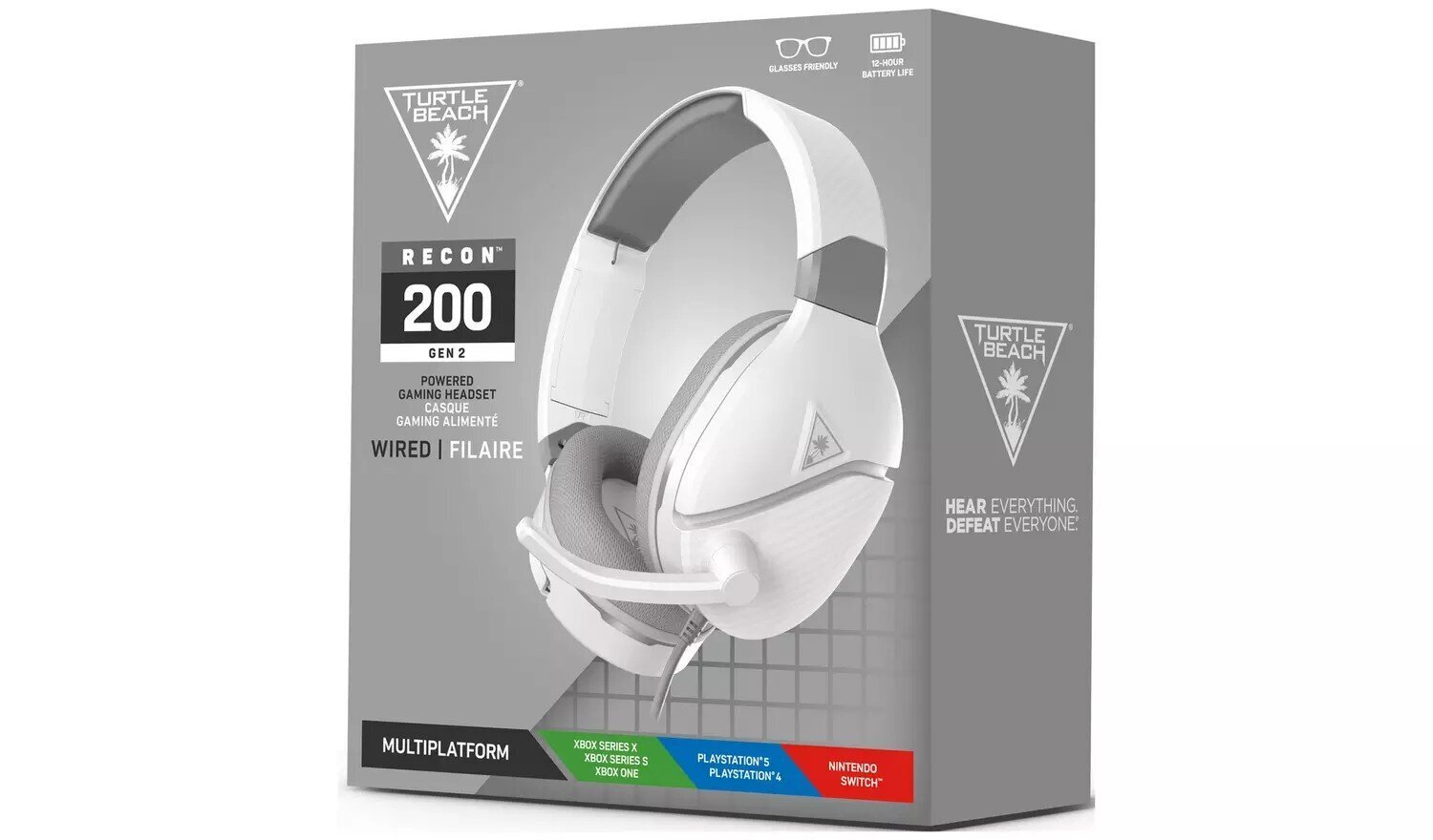 Turtle Beach kõrvaklapid + mikrofon Recon 200, valge цена и информация | Kõrvaklapid | kaup24.ee