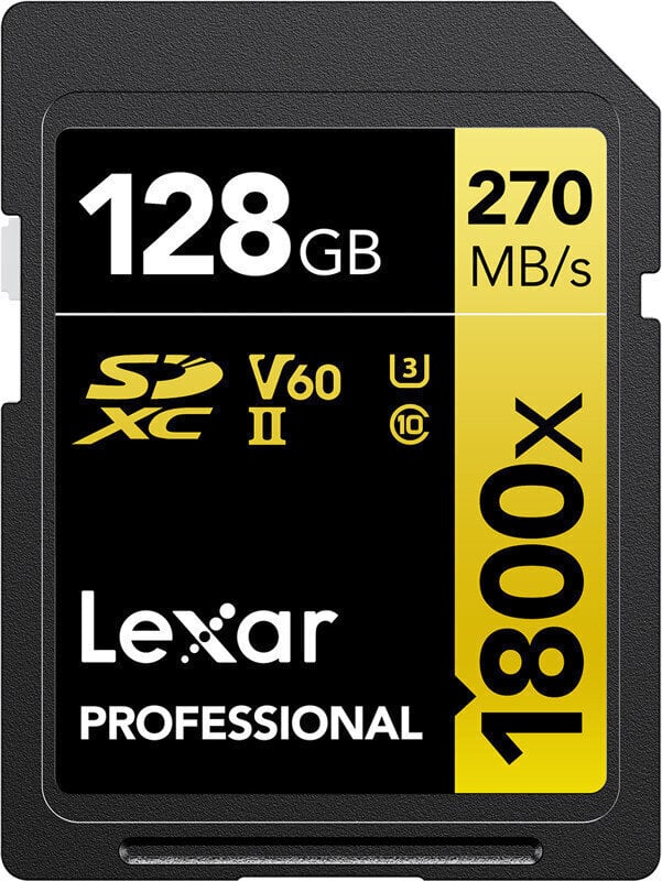 Lexar mälukaart SDXC 128GB Professional 1800x UHS-II U3 V60 цена и информация | Fotoaparaatide mälukaardid | kaup24.ee