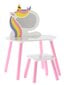 Laste tualettlaud tooliga Lily, valge/roosa hind ja info | Tualettlauad | kaup24.ee