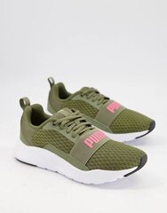 Meeste vabaajajalatsid Puma Wired Burnt Olive-Bubblegum 36697020, roheline цена и информация | Кроссовки для мужчин | kaup24.ee