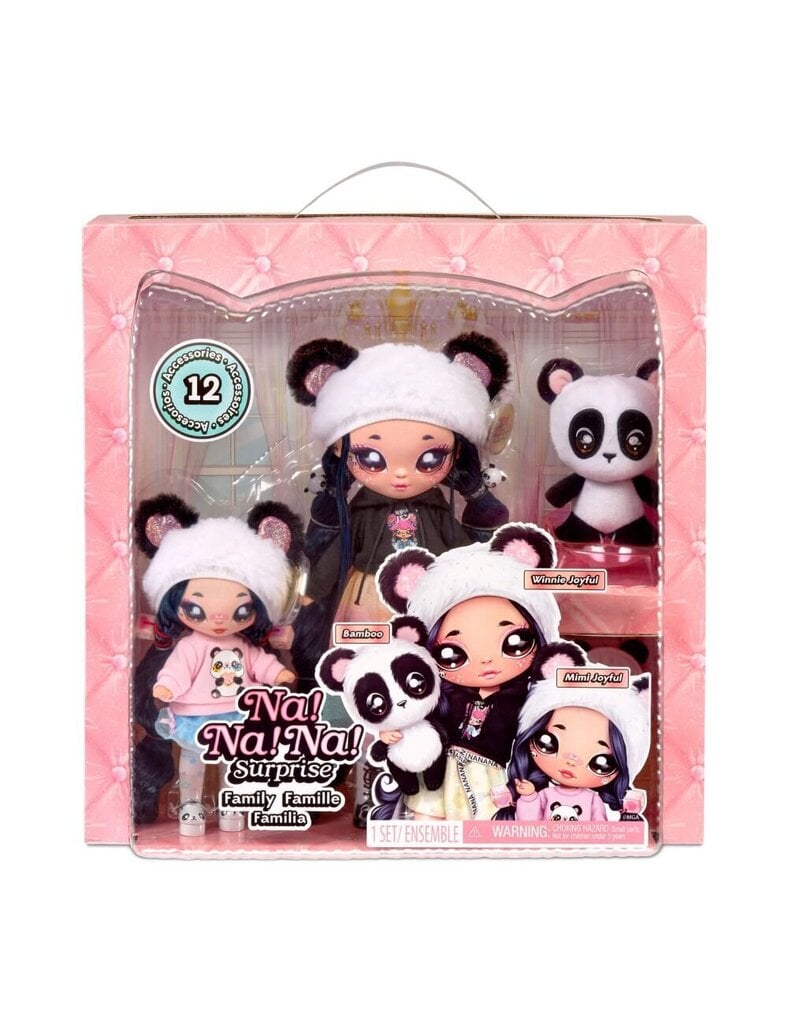 Nukk Na! Na! Na! Surprise Panda Family (Winnie Joyful. Mimi Joyful, Bamboo) - NaNaNa Family hind ja info | Tüdrukute mänguasjad | kaup24.ee
