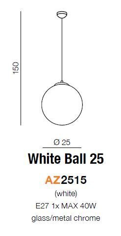 Azzardo rippvalgusti Ball 25 AZ2515 hind ja info | Rippvalgustid | kaup24.ee