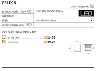 Azzardo seinavalgusti Felix S AZ2456 hind ja info | Seinavalgustid | kaup24.ee