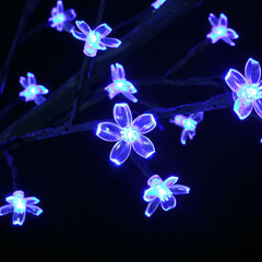Jõulupuu vidaXL 120 LEDi, sinine valgus, kirsiõied 150 cm цена и информация | Рождественские украшения | kaup24.ee