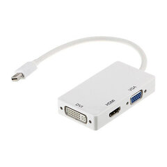 Адаптер mini DisplayPort б HDMI, DVI, VGA цена и информация | Адаптер Aten Video Splitter 2 port 450MHz | kaup24.ee