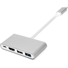 Adapteris USB C - HDMI, 4xUSB 2.0/3.0, USB C hind ja info | USB jagajad, adapterid | kaup24.ee