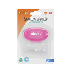 Щетка-массажер для зубов силиконовый с коробкой Akuku, розовая, A0265 цена и информация | Гигиенические товары | kaup24.ee