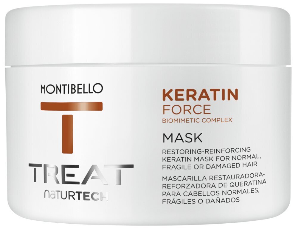 Montibello TREAT NaturTech Keratin Force taastav juuksemask (200 ml) цена и информация | Juuksepalsamid | kaup24.ee