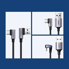 Ugreen 76210 USB - USB Typ C angled cable Quick Charge 3.0 QC3.0 3 A 1 m цена и информация | Кабели для телефонов | kaup24.ee