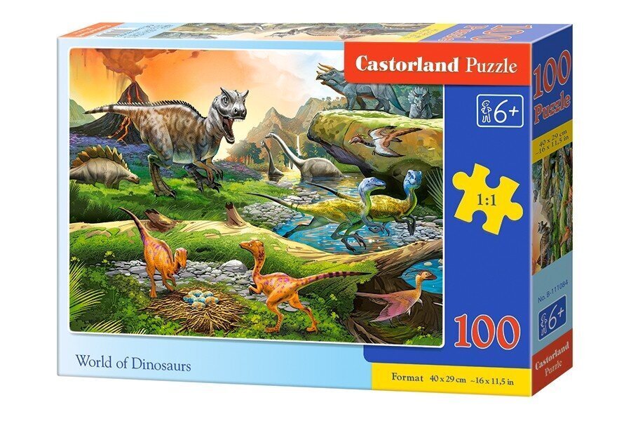 Pusle 100 World of Dinosaurs 111084 цена и информация | Pusled | kaup24.ee