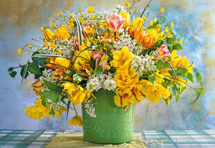 Puzzle 1000 SPRING FLOWERS IN GREEN VASE 104567 hind ja info | Pusled | kaup24.ee