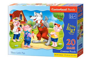 Puzzle 20 Three Little Pigs 02399 hind ja info | Pusled | kaup24.ee