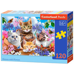 Pusle 120 Kittens with Flowers 13524 hind ja info | Pusled | kaup24.ee