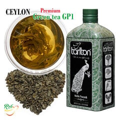 Premium Tseilon Roheline suureleheline tee GP1 Noble Peacock, elegantses metall pudelis, Tarlton, 150 g цена и информация | Чай | kaup24.ee