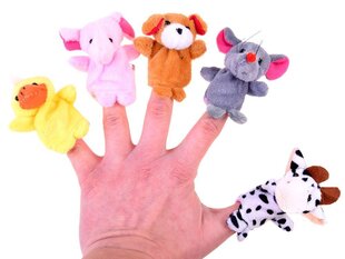 Väikesed loomad sõrmedele, 10 tk цена и информация | Развивающие игрушки | kaup24.ee