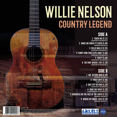 Vinüülplaat Willie Nelson, Country Legend, 180 Gram 12" vinyl hind ja info | Vinüülplaadid, CD, DVD | kaup24.ee