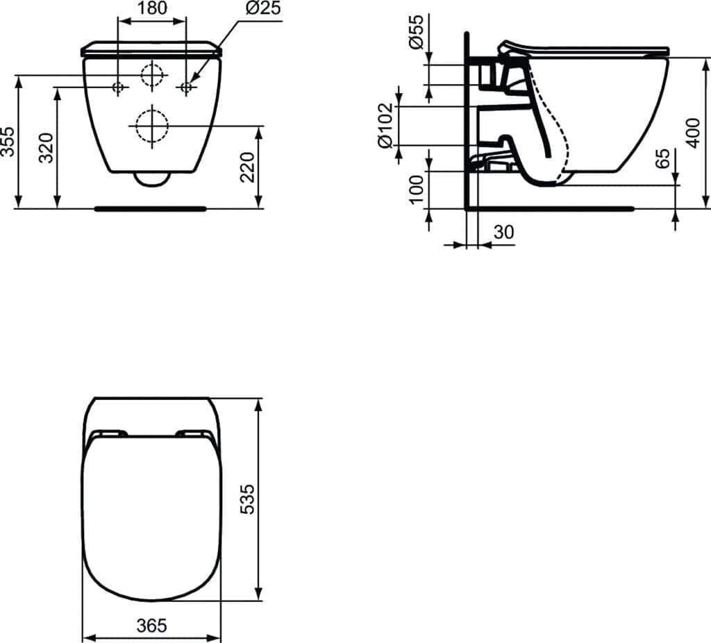 Seinapealne WC-pott Ideal Standard Tesi Aquablade цена и информация | WС-potid | kaup24.ee