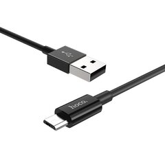 USB kaabel / juhe - Micro USB HOCO X23 1m (ümar), must hind ja info | Mobiiltelefonide kaablid | kaup24.ee