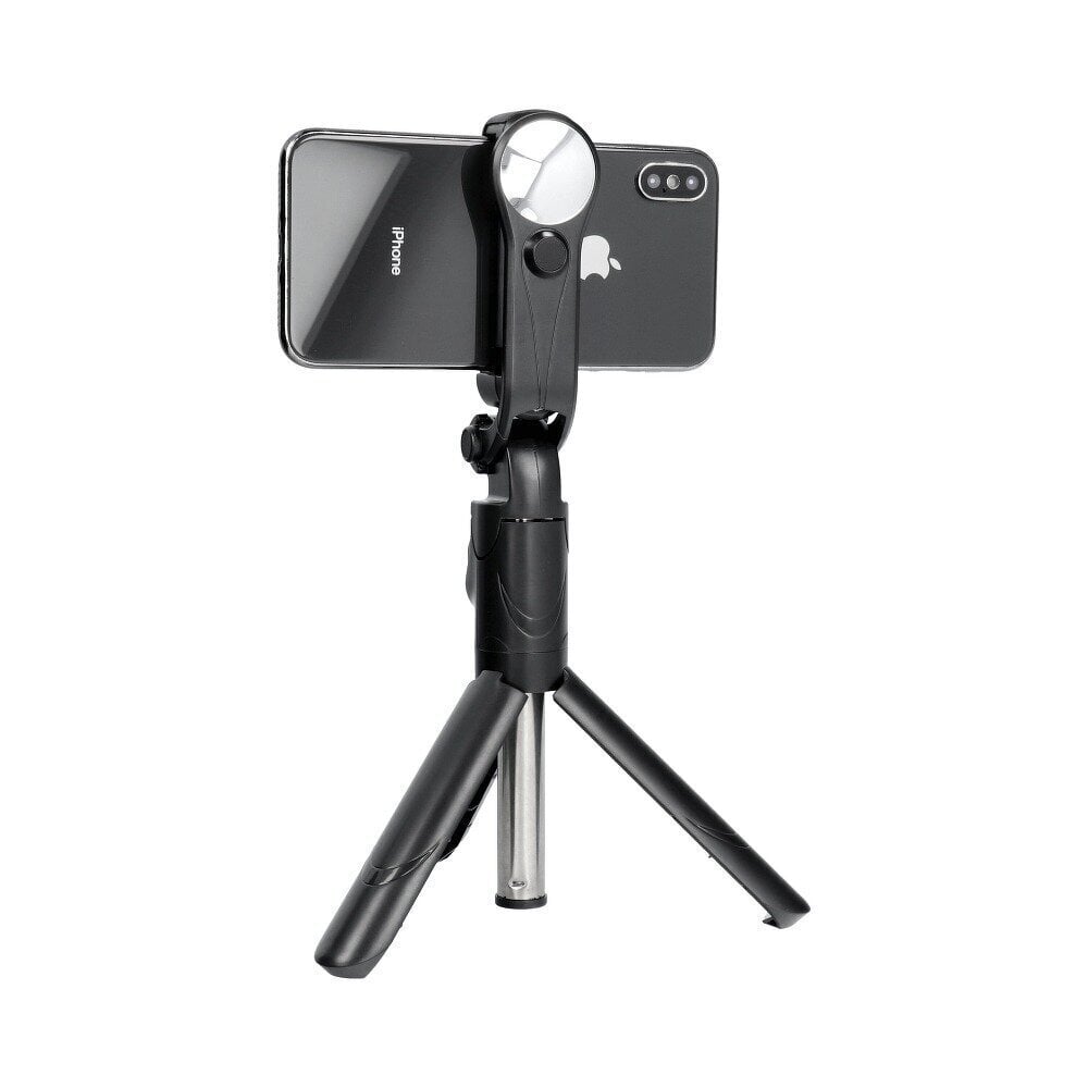 Statiiviga kombineeritud selfie stick ja kaugjuhtimispult bluetooth koos peegliga musta SSTR-11, SELFIE STICK / BLUETOOTH CONTROL / TRIPOD hind ja info | Selfie sticks | kaup24.ee