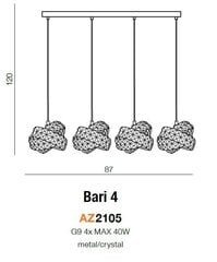 Подвесная люстра Azzardo Bari 4 AZ2105 цена и информация | Люстры | kaup24.ee