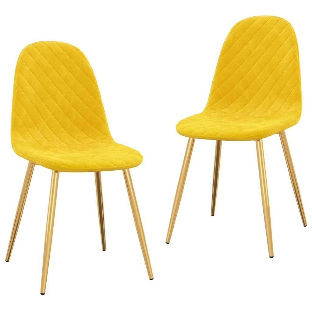 Valgomojo kėdės, 2 vnt, geltonos hind ja info | Söögitoolid, baaritoolid | kaup24.ee