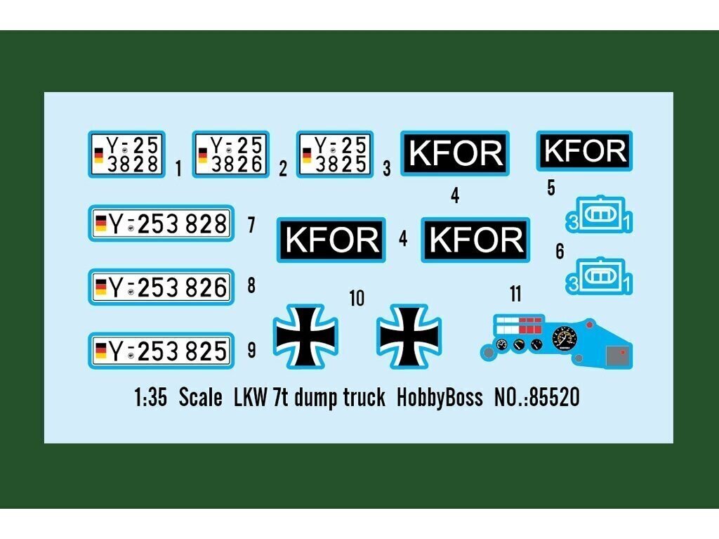 Hobbyboss - LKW 7t Dump Truck, 1/35, 85520 hind ja info | Klotsid ja konstruktorid | kaup24.ee