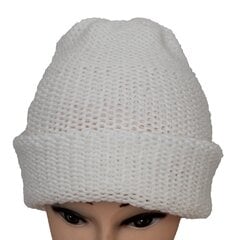 Вязаная двойная шапка, белая цена и информация | Женские шапки | kaup24.ee